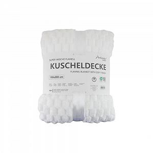 Одеяло Flannel Blanket Waffle Look Super Soft with Soft Teddy 150 x 200 см Белый - Фото 1