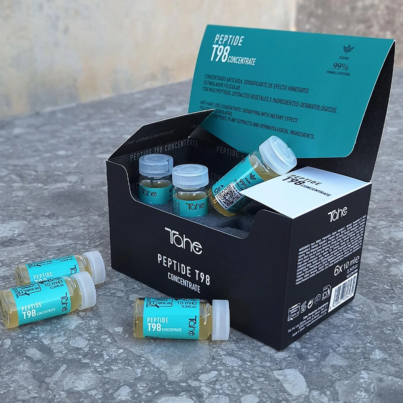 Сироватка Tahe Peptide T98 Концентрована проти випадіння волосся з ефектом густоти та мультипептидами, фото №7