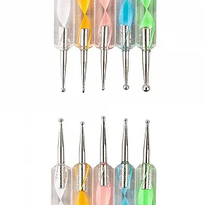 Набор дотсов для дизайна ногтей Ideen mit Herz Round Head Needles 5 штук synthetic.ua - Фото 1