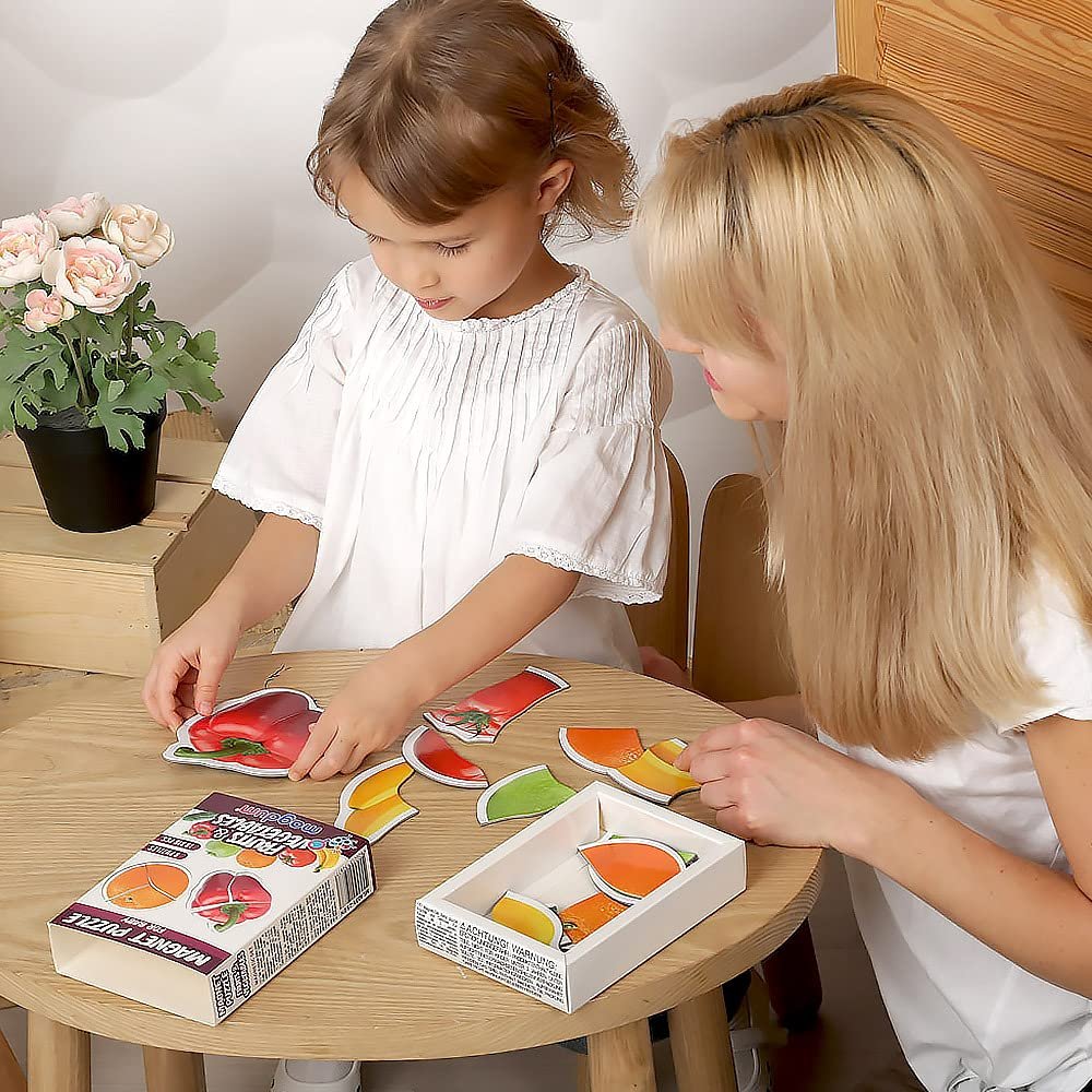 Магнитный пазл Magdum Овощи и фрукты 18 сегментов 6 штук, фото №4