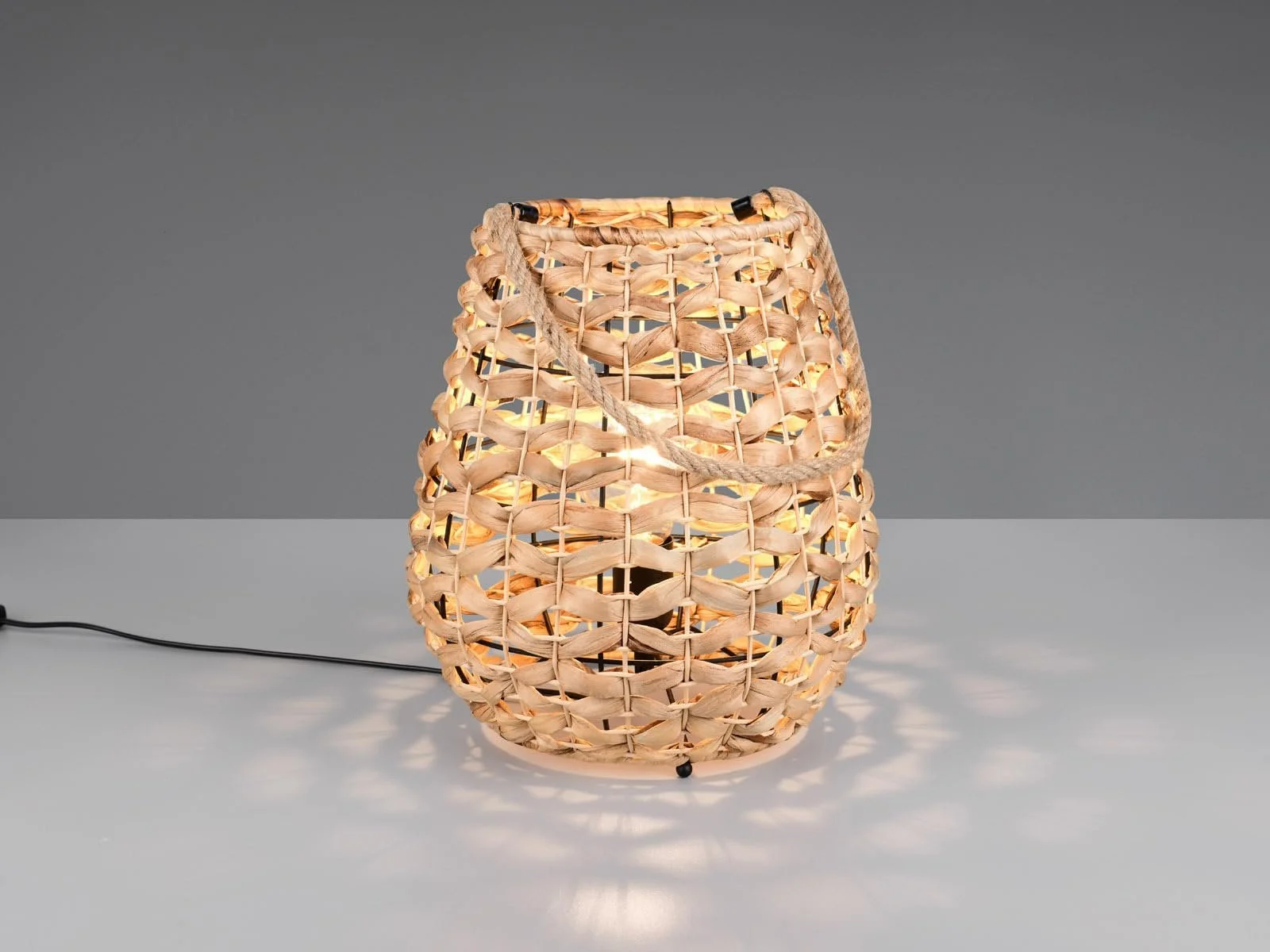 Настільна лампа Абажур з водяного гіацинта Висота 55 см E27 LED Діммована, фото №3