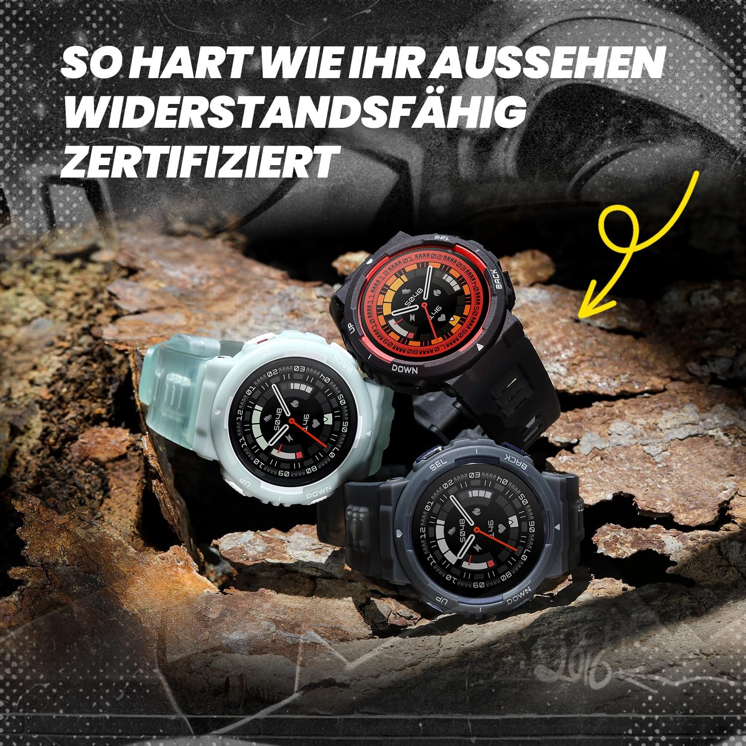 Смарт-годинник Amazfit Active Edge 46 мм, чорний, фото №3