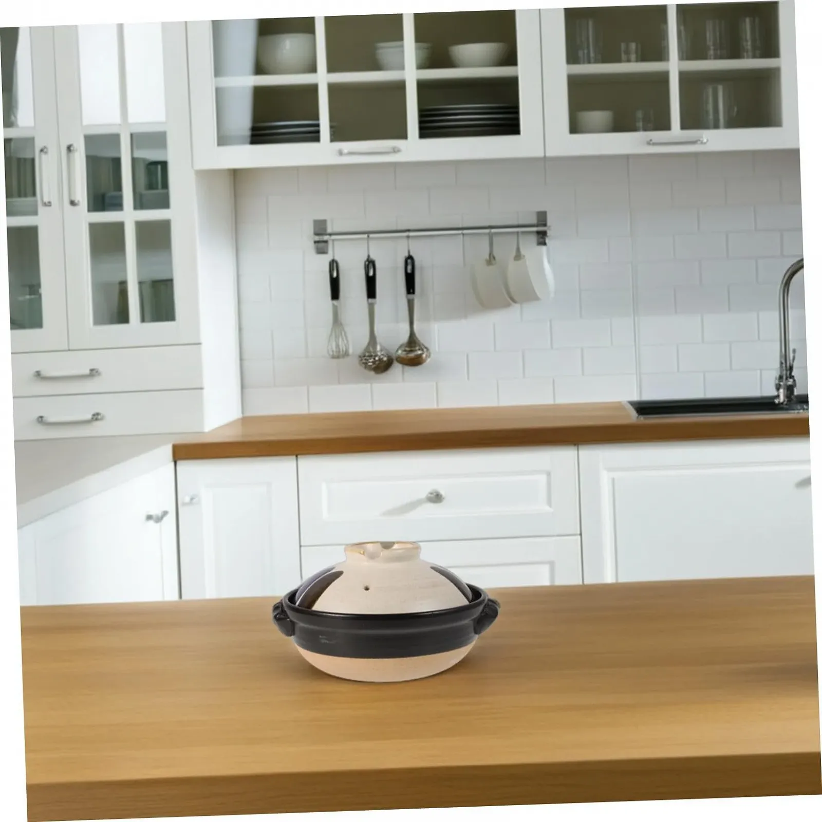 Керамическая кастрюля SOLUSTRE Японский стиль С крышкой Термостойкая, фото №5