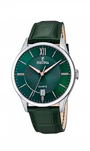 Часы Festina Analog Кварц для мужчин с кожаным ремешком - Фото 1