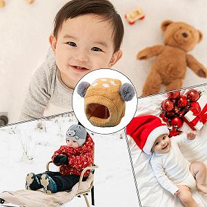 Вязаная шапка-ушанка Zqkimzi для детей, зимняя вязаная synthetic.ua - Фото 1