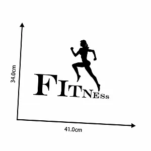 Наклейка на стіну Fitness Running Jogging Вінілова для стін, вікон та шаф synthetic.ua - Фото 1