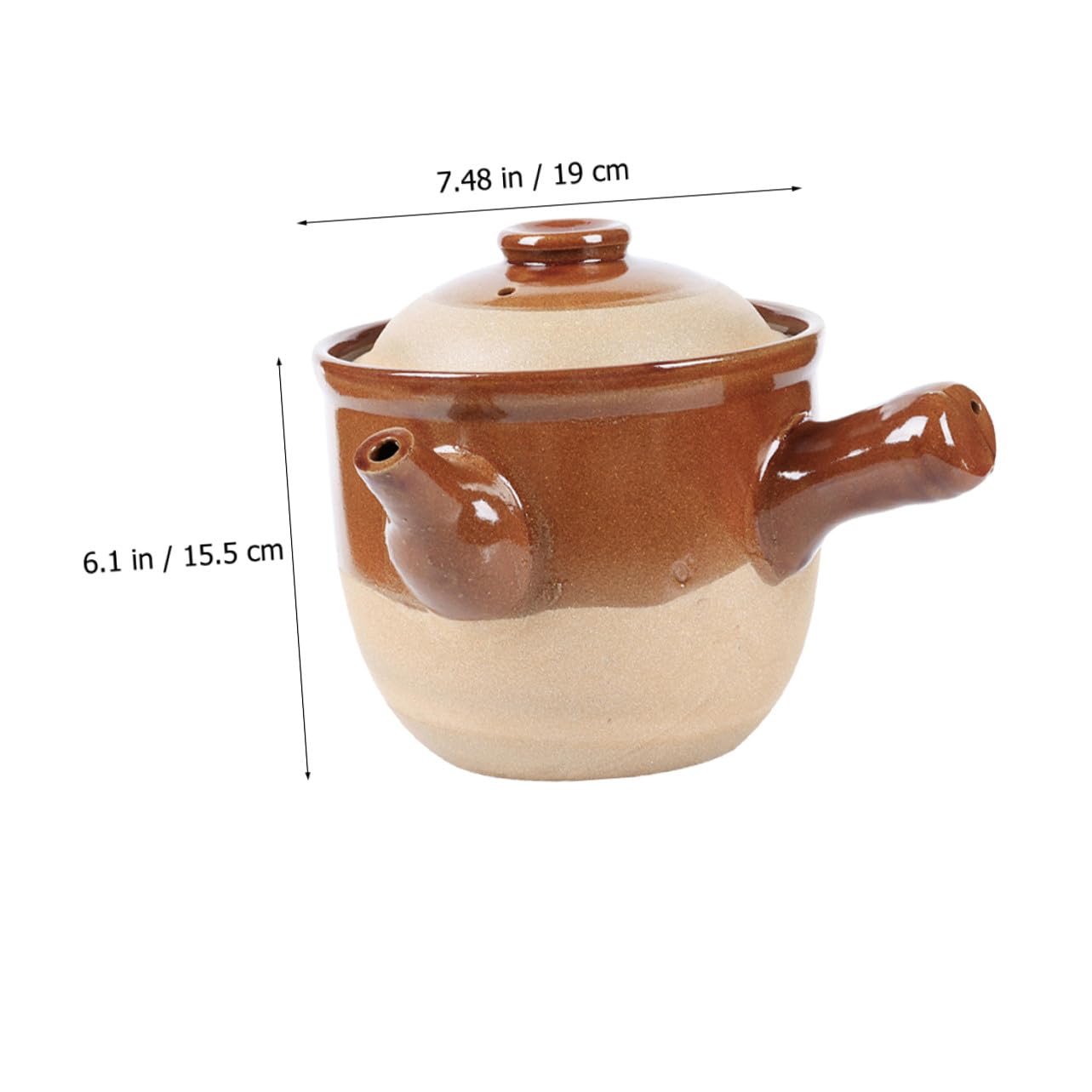 Горщик для тушкування керамічний з кришкою китайський, фото №7