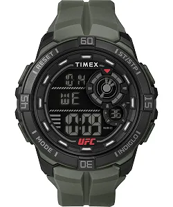 Годинник Timex UFC Rush 52мм Чорний корпус Зелений ремінець Цифровий циферблат - Фото 1