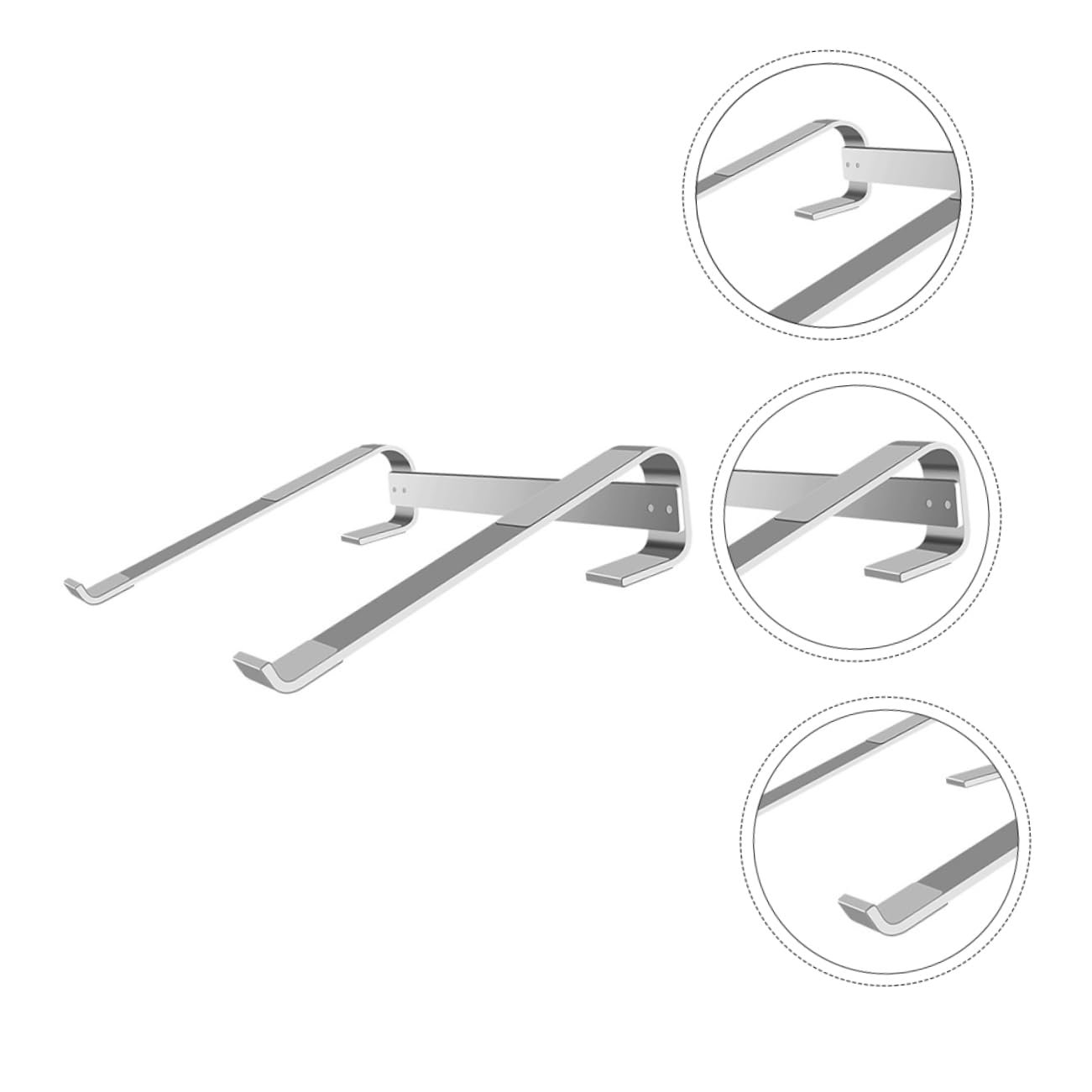 Подставка для ноутбука NUOBESTY Алюминиевый сплав, противоскользящая, стабильная, эргономичная, совместима для офиса и путешествий, фото №5 Подставка для ноутбука NUOBESTY Алюминиевый сплав, противоскользящая, стабильная, эргономичная, совместима для офиса и путешествий, фото №5