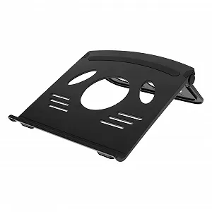 Подставка для ноутбука Gadpiparty, складная, компактная подставка с функцией охлаждения, эргономичная для облегчения боли в шее, совместима с ноутбуками и планшетами, прочный материал, черная - Фото 1