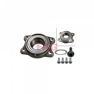 Комплект підшипника маточини Schaeffler FAG 713 6104 30 для AUDI SEAT VW, задня вісь - Фото 1