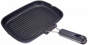 Сковорода-гриль Lagostina Easy Grill Прямокутна, литий алюміній, 24 x 32 см, покриття Meteorite-Resistium, складна ручка з бакеліту, зливний носик - Фото 1