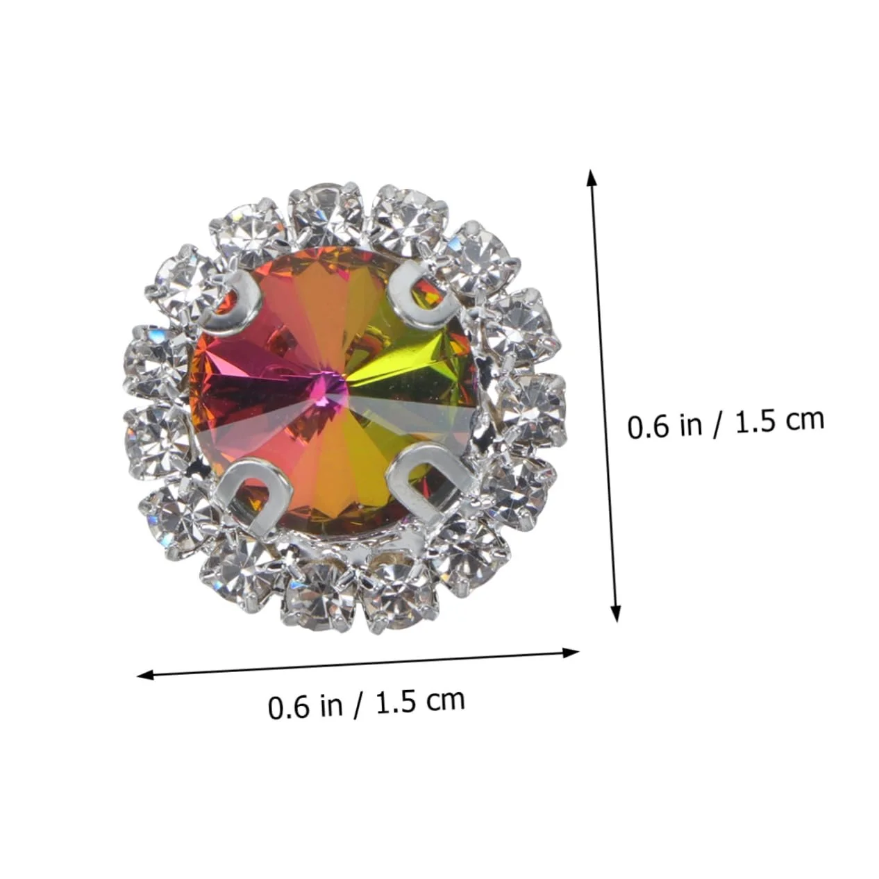 Стрази Плоскі STOBOK 20 штук Штучний діамант, фото №3