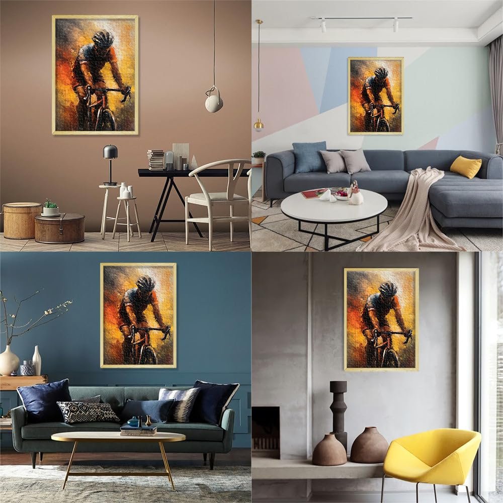 Пазл Масляная живопись велосипедиста 1000 деталей 38 x 26 см, фото №6