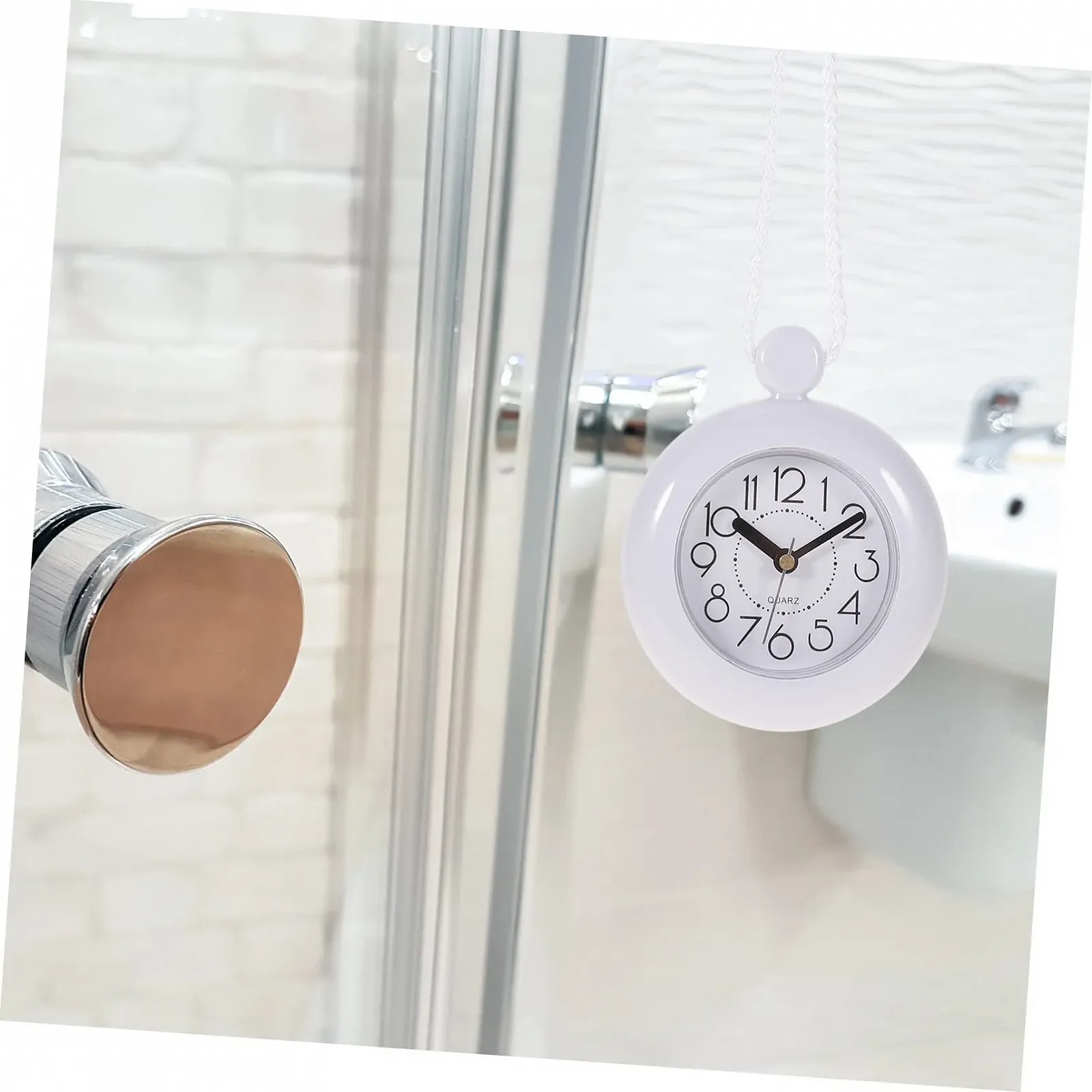 Годинник настінний VICASKY для ванної кімнати, водонепроникний, простий, на батарейках, безшумний, без батареї, компактний, фото №4 Годинник настінний VICASKY для ванної кімнати, водонепроникний, простий, на батарейках, безшумний, без батареї, компактний, фото №4