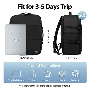 Рюкзак для ноутбука Fmeida Ryanair 14 Inch 40x20x25 см чорний synthetic.ua - Фото 1