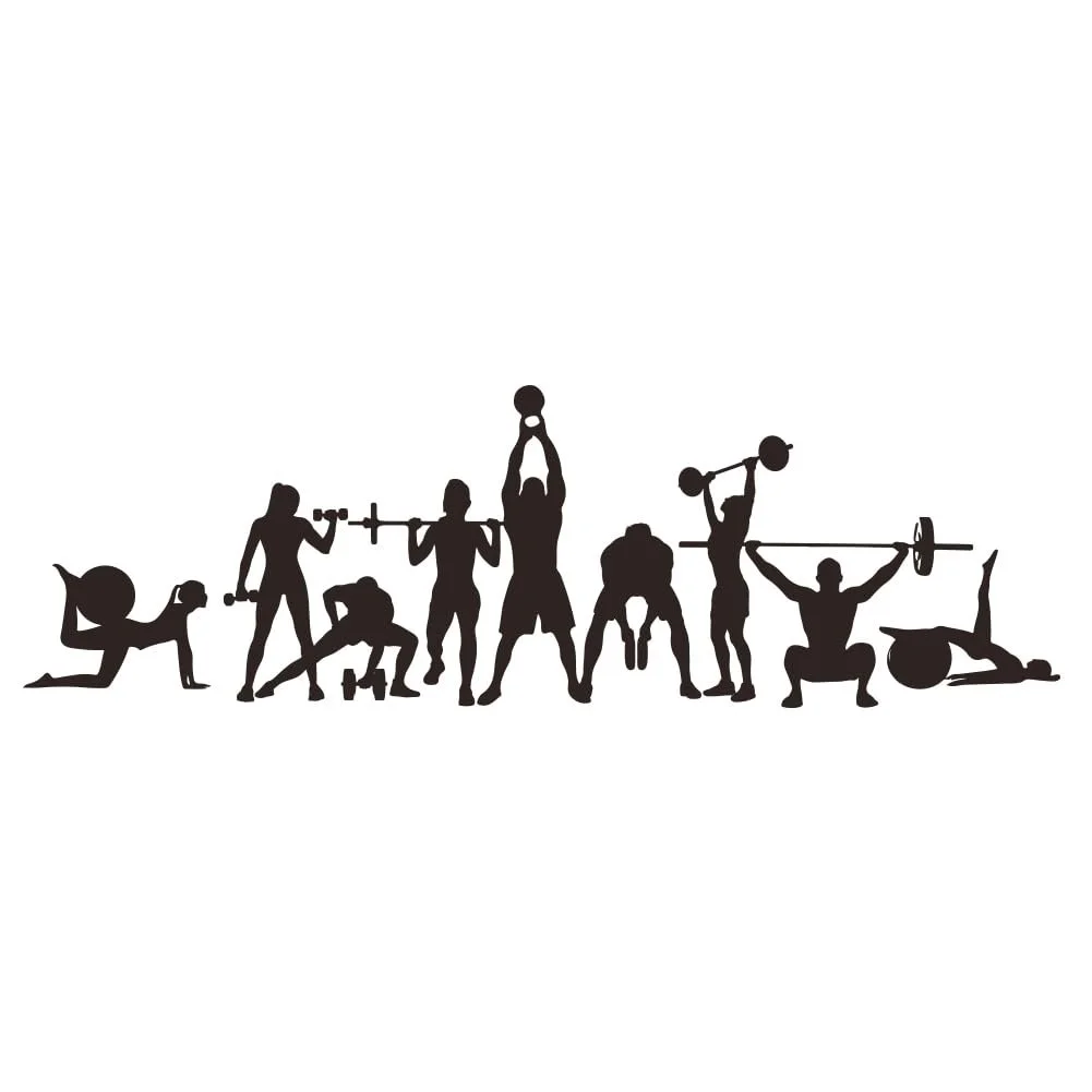 Наклейка на стіну SUPERDANT Strength Training Workout вінілова 60 x 30 см, фото №3