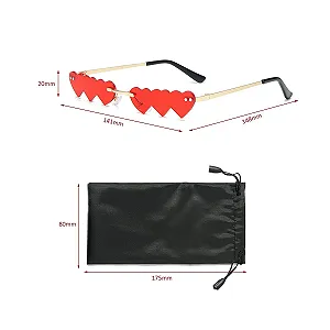 Сонцезахисні Окуляри Серце TIANNAIT Пара З Сумкою для Окулярів Незвичайної Форми synthetic.ua - Фото 1