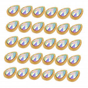 Украшения для ногтей Капля Кристаллы и Стразы Золотой Сплав, 30 шт - Фото 1