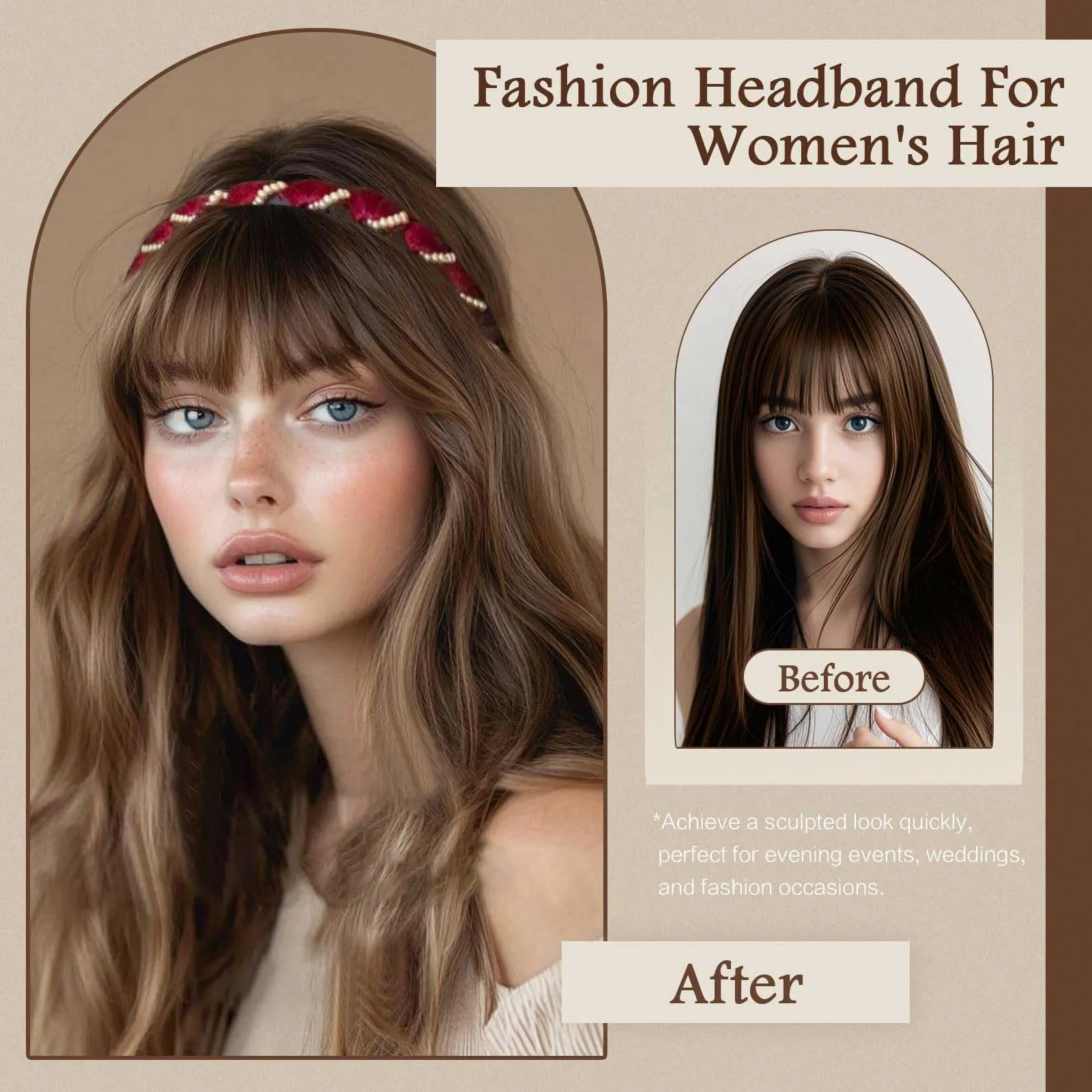 Набір жіночих обручів на голову, фото №5