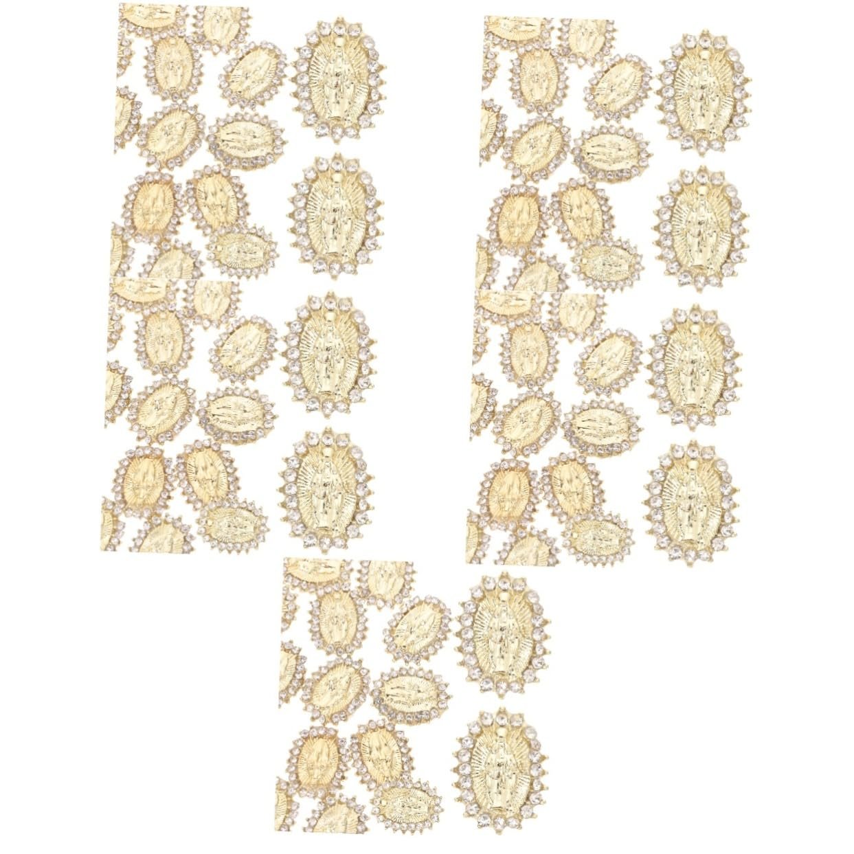 Украшения для ногтей FRCOLOR 100 шт металлические украшения для маникюра блестящие камни для натуральных и искусственных ногтей, фото №1