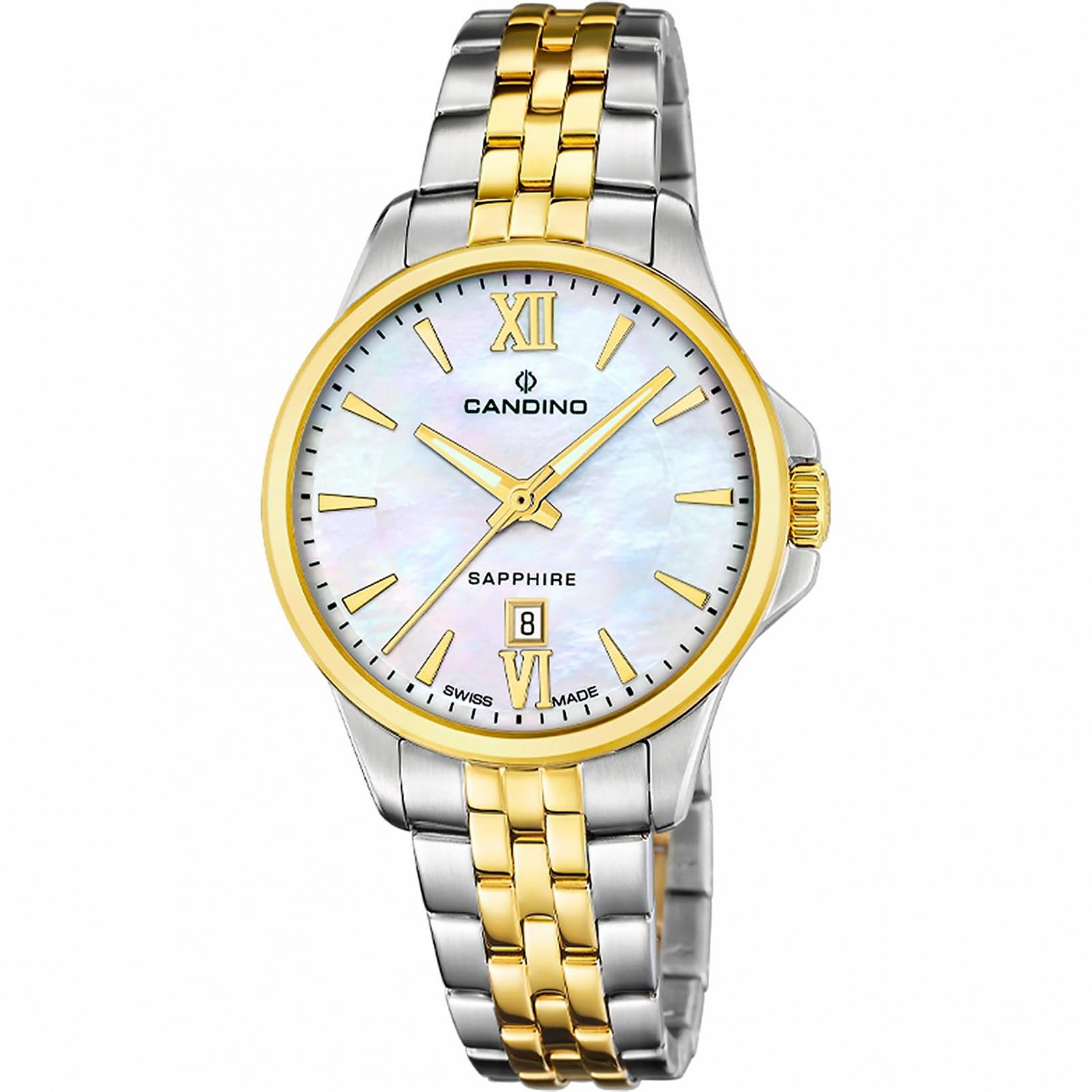 Женские часы Candino Classic C4767/6 Multi, корпус из нержавеющей стали 316L, браслет из нержавеющей стали 316L, белый Mediano, фото №1