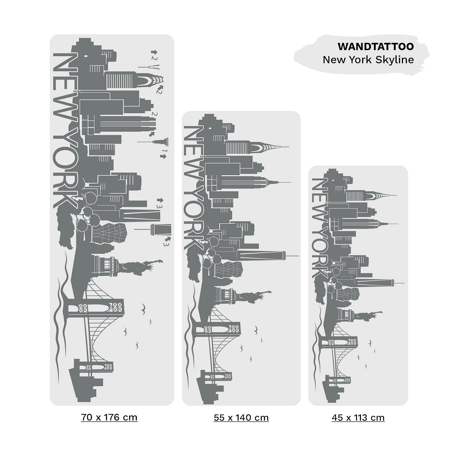 Настінна наклейка Loft New York Skyline, фото №3 Настінна наклейка Loft New York Skyline, фото №3