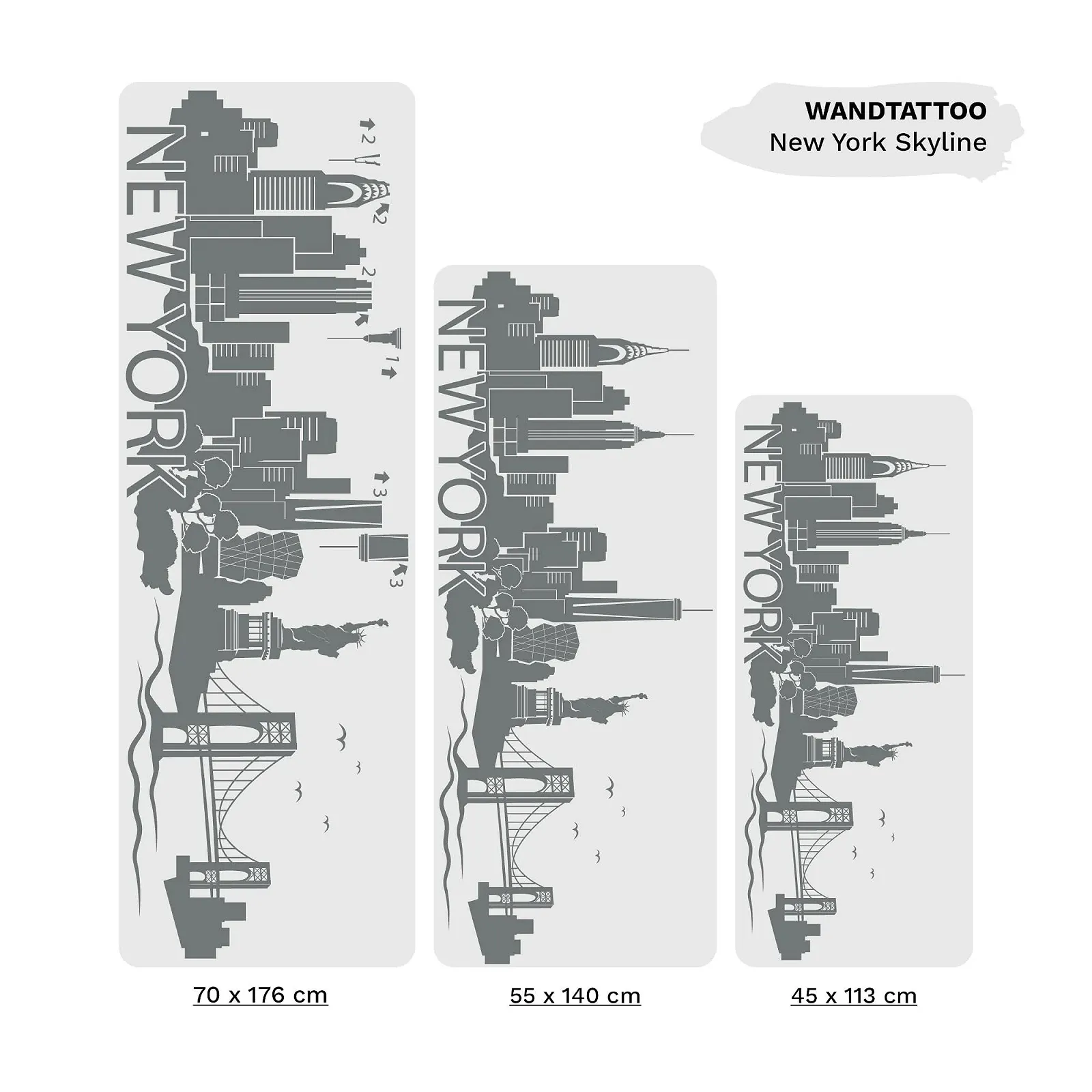 Настенная наклейка Loft New York Skyline, фото №3