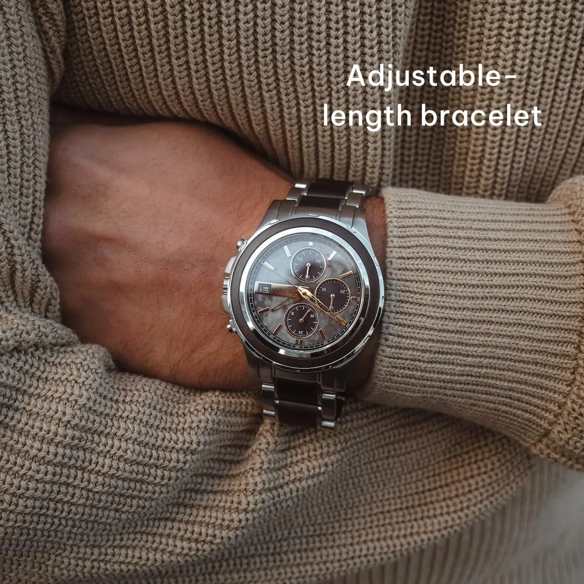 Мужские часы HOLZKERN Солнечный Хронограф Cairo Maple Black/Marble, фото №4 Мужские часы HOLZKERN Солнечный Хронограф Cairo Maple Black/Marble, фото №4