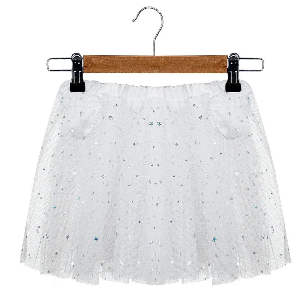 Юбка Женская Плиссированная Мини Юбка для Тенниса и Школы из Эластичной Ткани с Сетчатым LED Слоем, Пышной Подсветкой, Звездами Rockes 3, фото №2