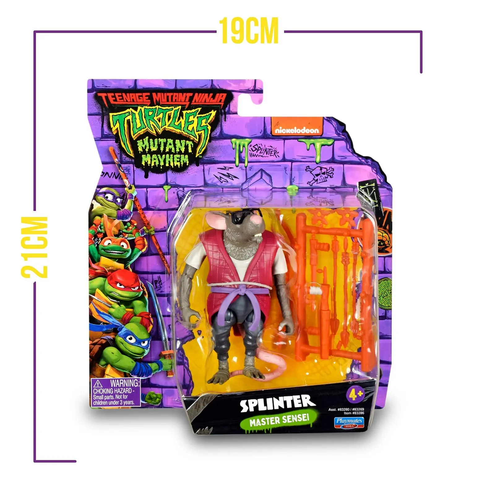 Игровая фигурка Giochi Preziosi Ninja Turtles Mutant Mayhem Splinter 12 см, фото №3