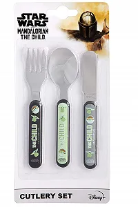 Набор детских столовых приборов Mandalorian из 3 предметов - Фото 1