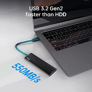 Внешний SSD Netac 500 ГБ USB 3.2 Gen 2 Алюминий synthetic.ua - Фото 1