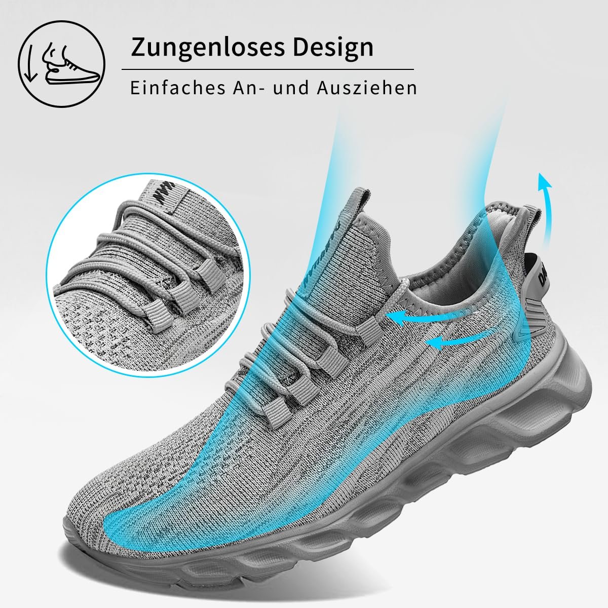 Чоловічі кросівки ZDFQLGV для бігу, спортивні, для ходьби, дихаючі, фото №5