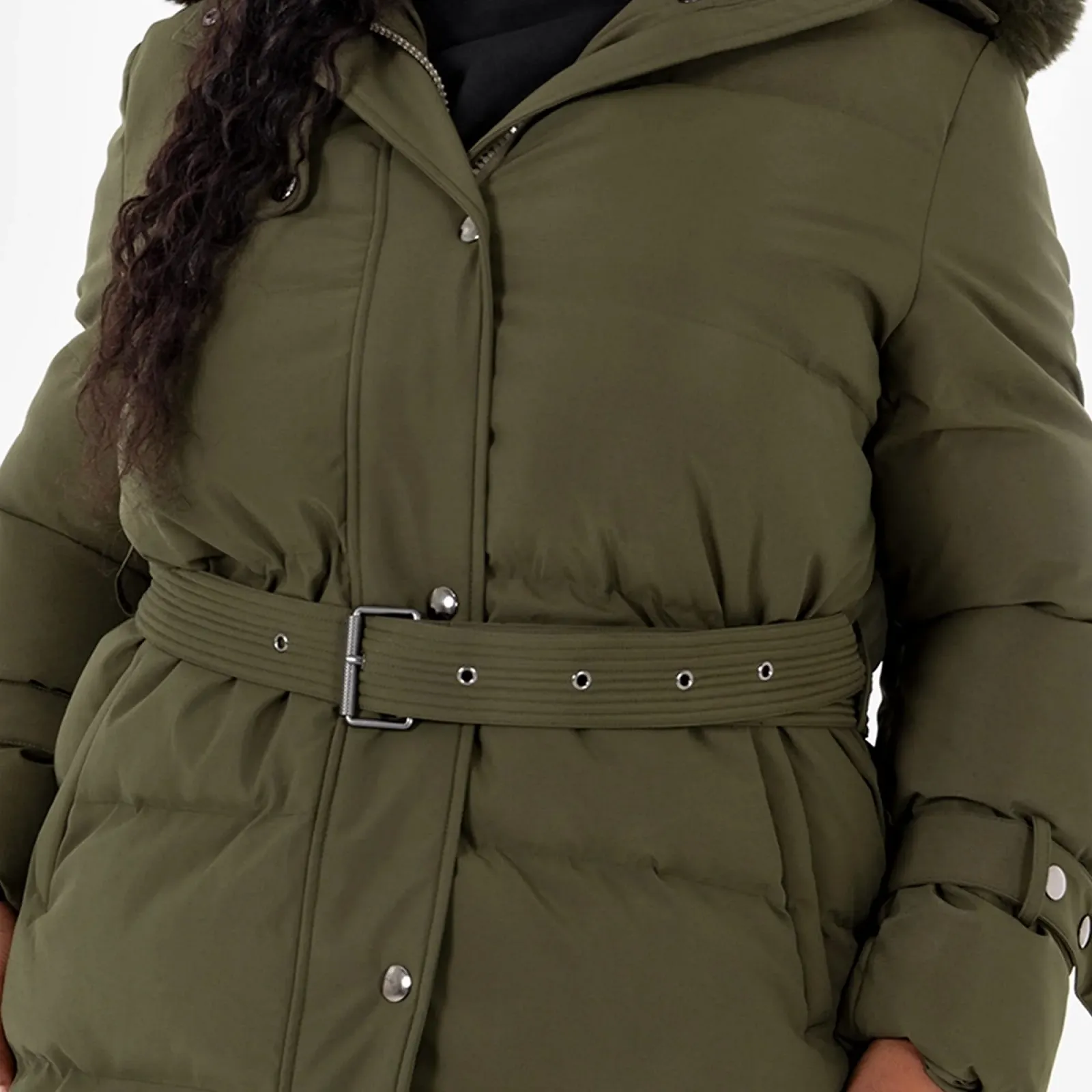 Куртка Lovedrobe Женская Стеганая с карманом на молнии Водонепроницаемый Капюшон, фото №4