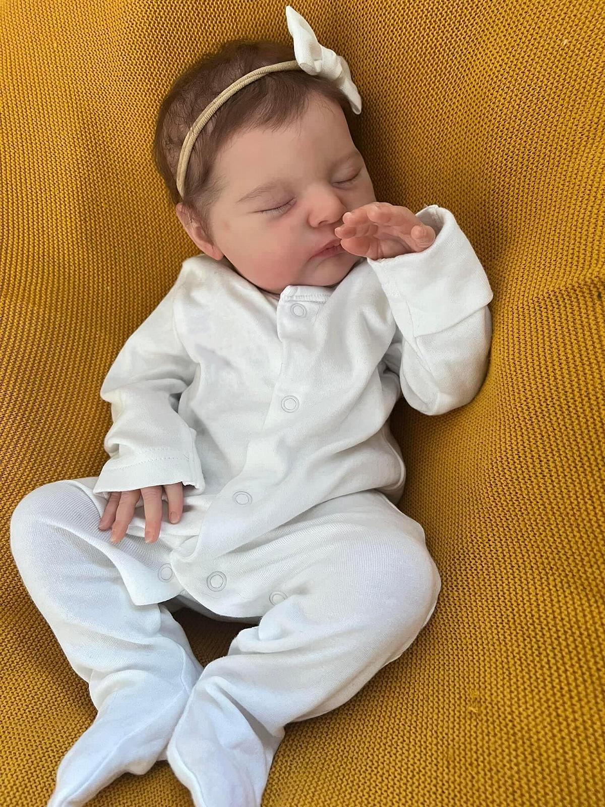 Лялька Anano Reborn 48 см Реалістична Лялька Baby Dolls Силікон Reborn Baby Dolls з Одягом та Соскою, фото №3