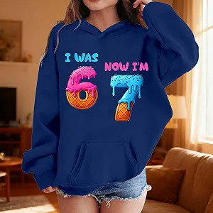 Детский свитшот Generisch Six Seven 67 Meme для девочек, с принтом Ice Cream Drip, повседневный веселый лонгслив, зимний пуловер, легкий детский топ для активного отдыха synthetic.ua - Фото 1