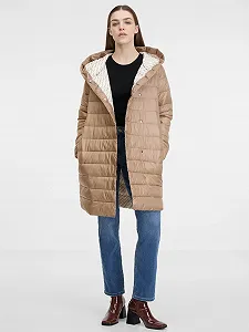 Женское стеганое пальто ORSAY Коричневое 50 synthetic.ua - Фото 1