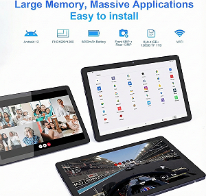 Планшет 10.1" Full HD Cidea P1200 4/128Gb 8 ядер Android 12 6000 mAh Черно-серый synthetic.ua - Фото 1
