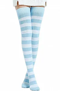 Шкарпетки DRESHOW Високі шкарпетки вище коліна, смугасті гольфи - Фото 1