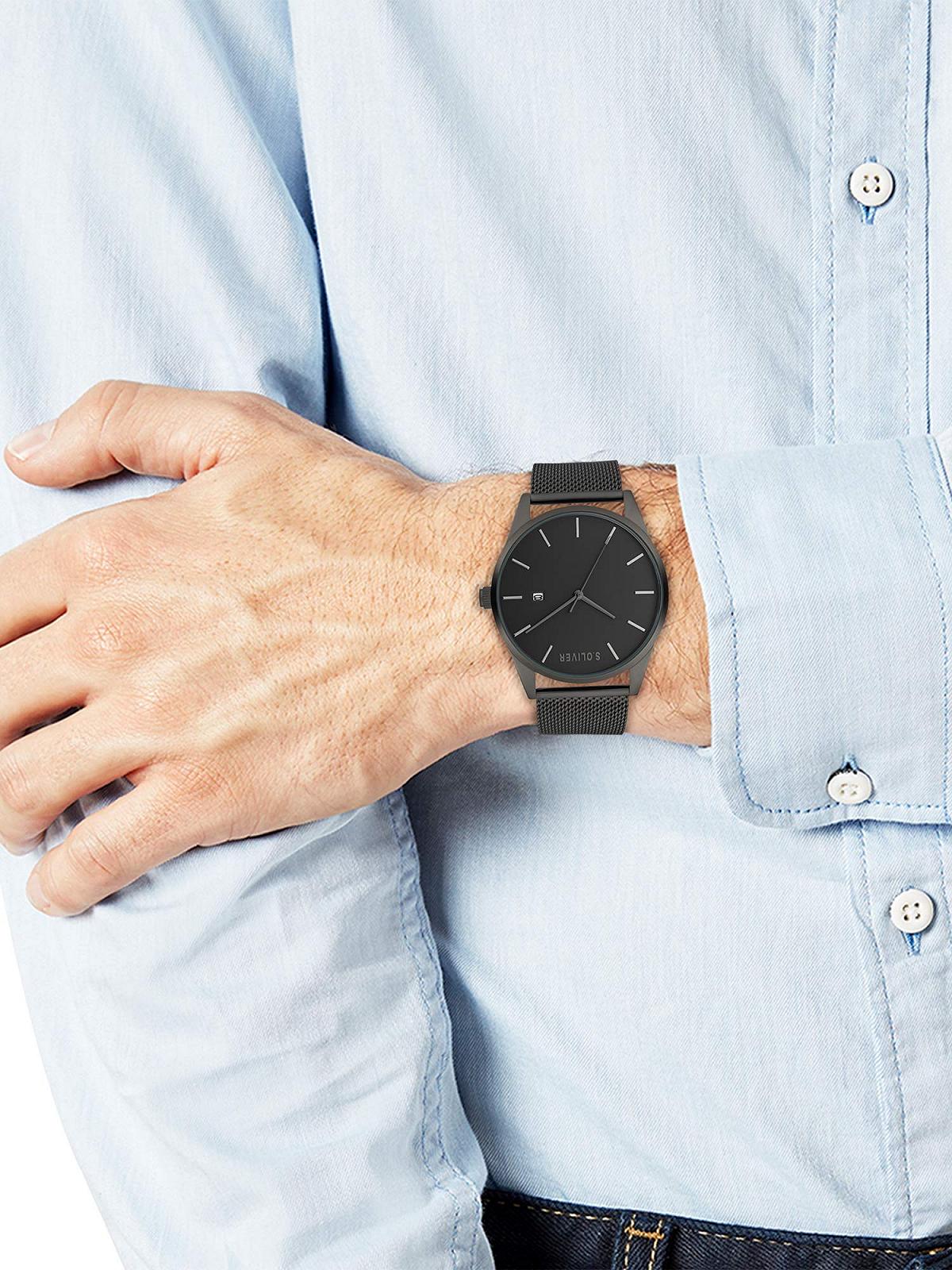 Аналоговые кварцевые часы s.Oliver для мужчин с металлическим ремешком, фото №3 Аналоговые кварцевые часы s.Oliver для мужчин с металлическим ремешком, фото №3