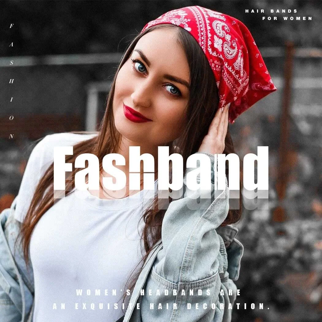 Пов'язка на голову еластична в стилі бохо Широка, фото №7