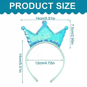 Обруч для дівчат Crown Girls Різдвяний Блискучий Золотий synthetic.ua - Фото 1