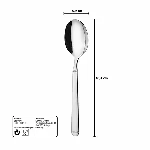 Ложка Десертная SOLINGEN GEHRING Набор 6 штук, Ложка для хлопьев из нержавеющей стали 18/10, Сделано в Германии, Набор на 6 персон synthetic.ua - Фото 1