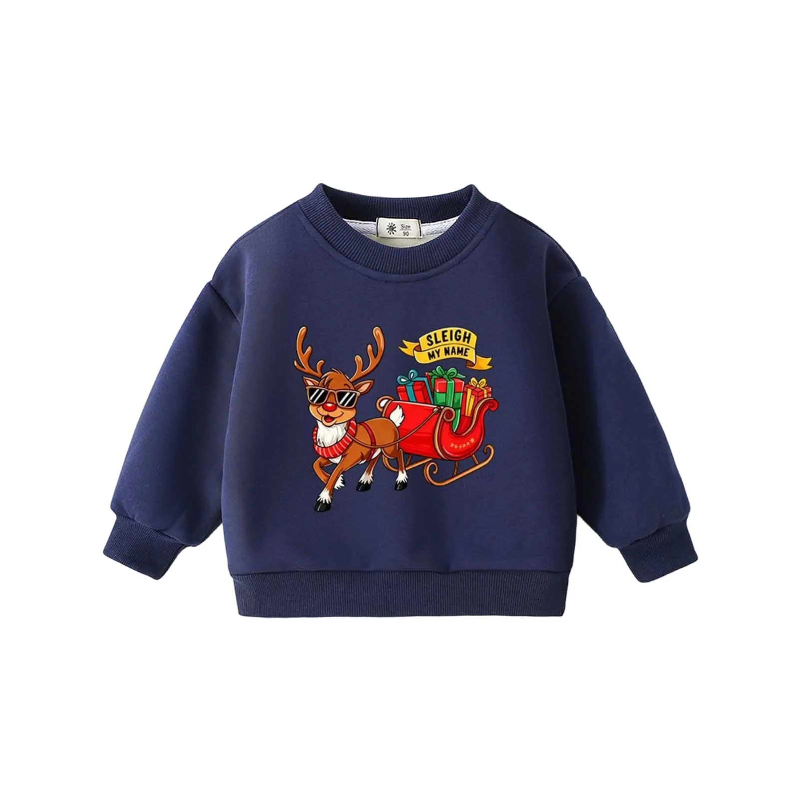 Толстовка для девочки с принтом, длинными рукавами и круглым вырезом, повседневный мягкий флисовый свитшот, фото №1