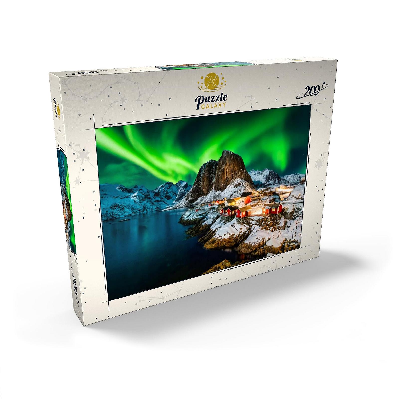Пазл MyPuzzle Special Collection Aurora Borealis about Hamnoy in Norway Premium 200 деталей, фото №2