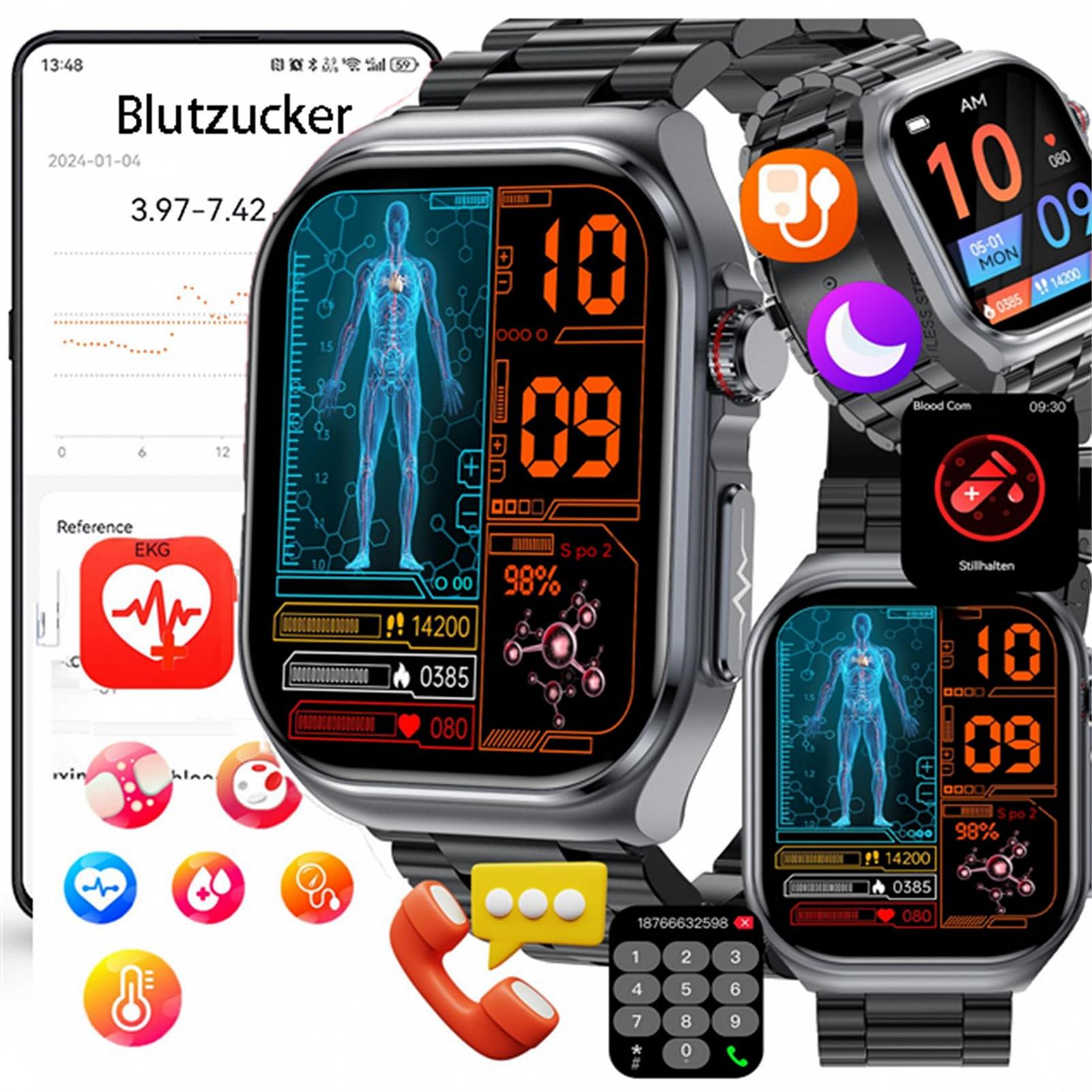 Смарт-часы Мужские ECG Smartwatch с функцией телефона, давление крови, черный сталь, фото №1 Смарт-часы Мужские ECG Smartwatch с функцией телефона, давление крови, черный сталь, фото №1