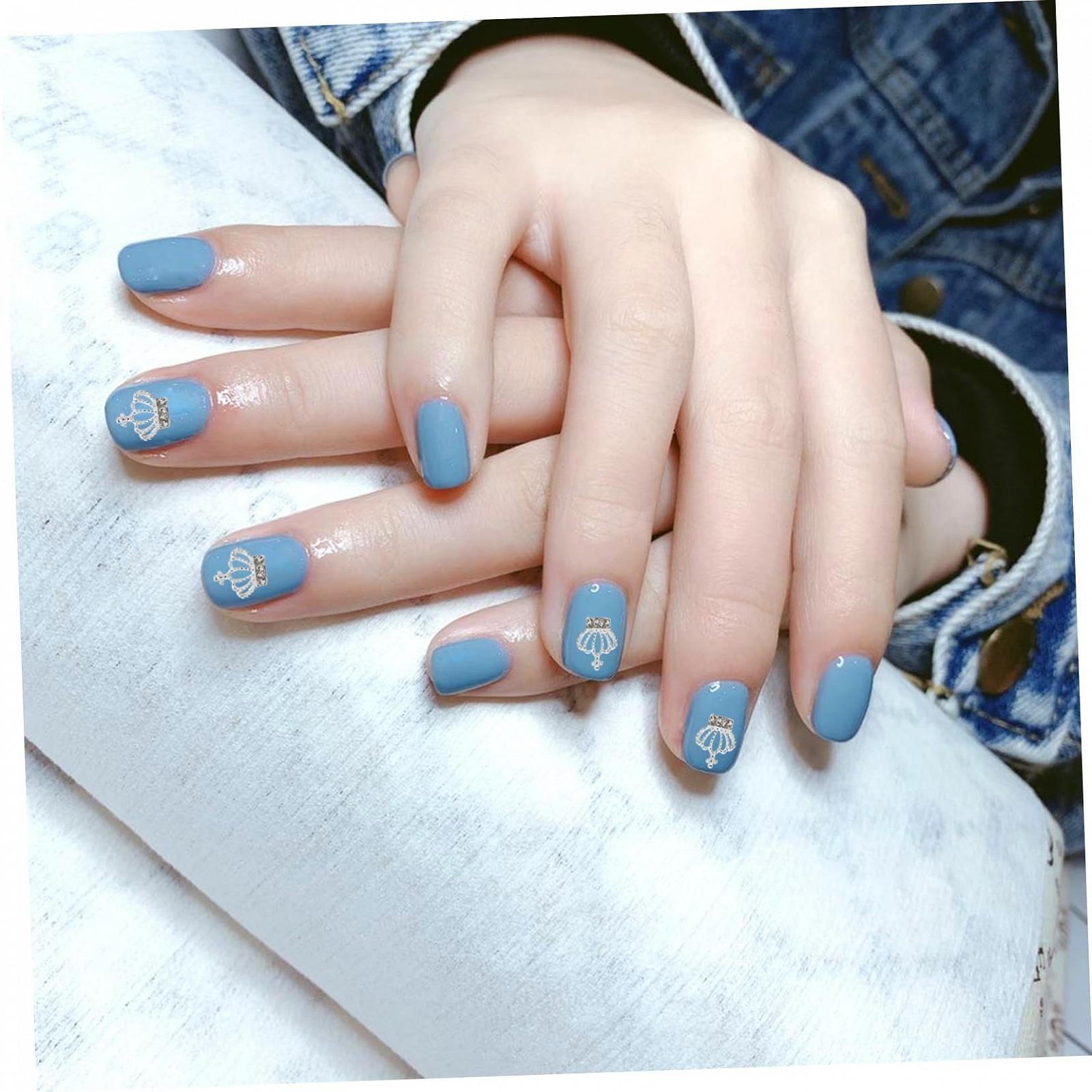 Наклейки для ногтей из сплава FRCOLOR 30 штук, корона, хрустальные камни, уникальный дизайн, фото №5