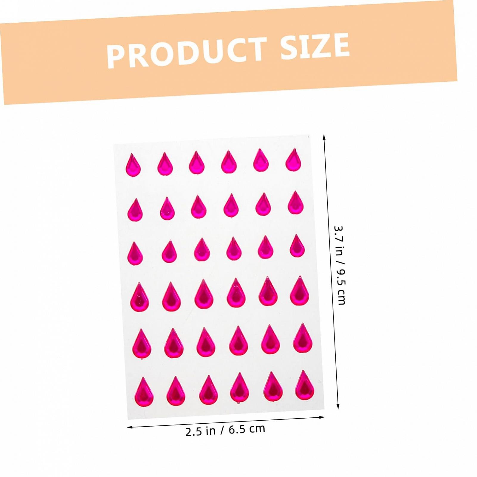 Наклейки самоклейні з камінням 5 аркушів для дівчат та хлопців для прикраси очей та обличчя для макіяжу, костюмованих вечірок та фестивалів, універсальні, фото №9