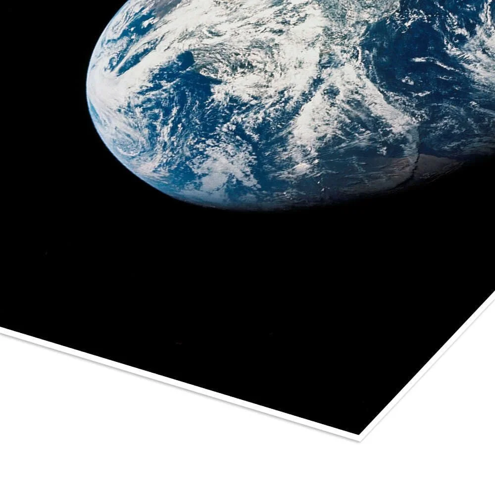 Постер NASA Earth from the point of view of Apollo 8 50 x 50 см Черный, фото №3